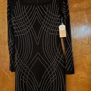 Chic Juniors Black Dress with Silver Detailing